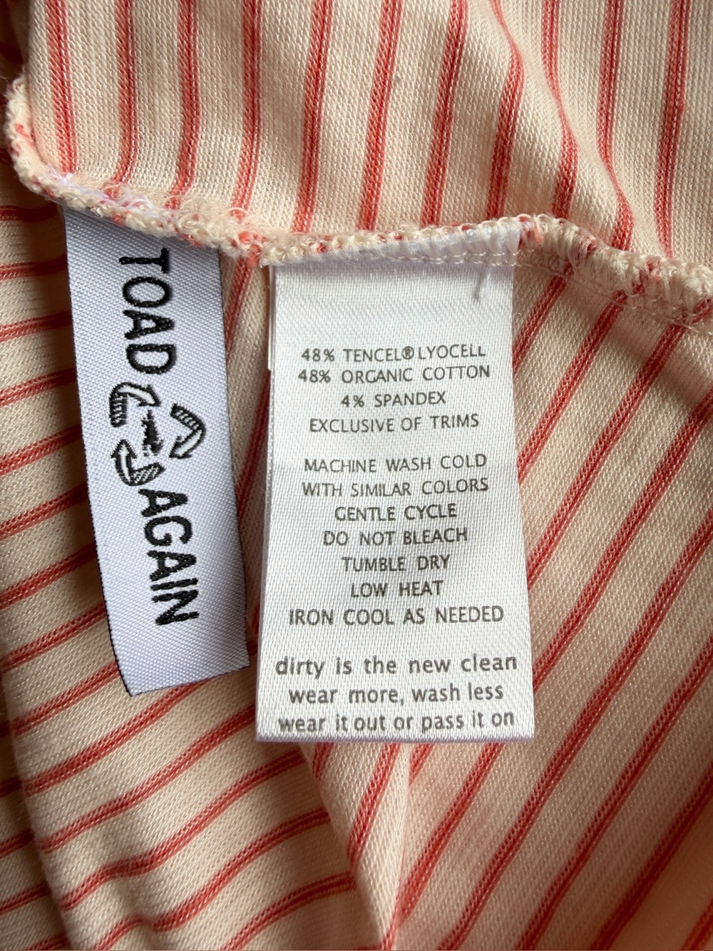 NWT Toad&Co Windmere Short Sleeve Dress Striped Coral Size Medium T-shirt Dress - Picture 11 of 12